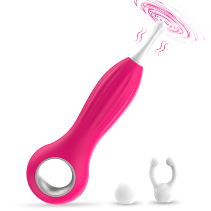 QUTOYS 10 High-Frequency Mini Vibrator Attached 2 Silicone Heads