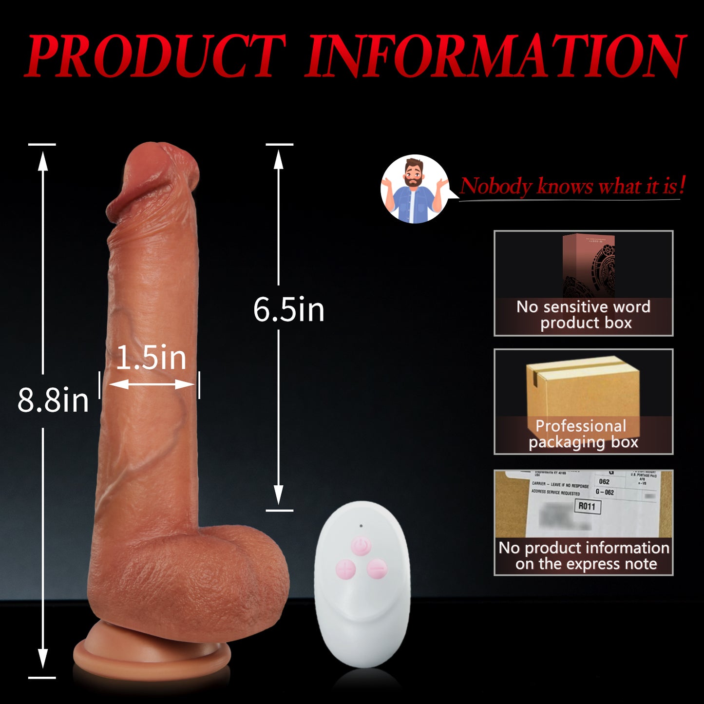 QUTOYS 10 Vibrating and 6 Thrusting & Swing Silicone Realistic Dildo