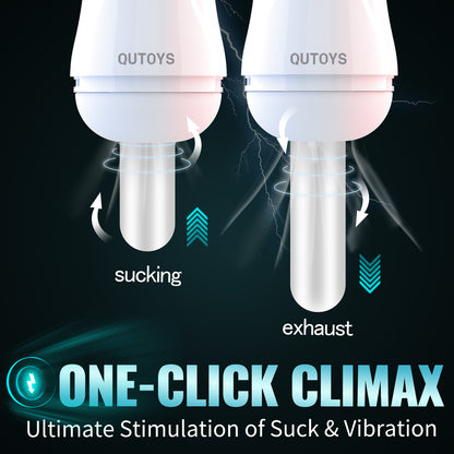 QUTOYS Sucking Electric Masturbator with 5 Suctions & 10 Vibrations